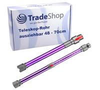 Trade-Shop Tubo telescópico extensible de color lila, 48-70 cm, compatible con Dyson V15 Detect Absolute/Complete, V15s sustituye a 967477-01, 967477-02