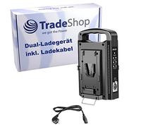 Trade-Shop V-Mount - Cargador dual de ion de litio para Amita BP-L100 BP-L130 BP-L160 BP-L200 E RED S-8080S S-8082S S-8110S S-8132S