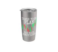 Trade Your Plan Not Your Emotions Trading Investor Acciones Vaso térmico de acero inoxidable de doble pared