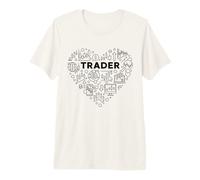 Trader Heart - Comercio de criptomonedas Crypto Investor Linear Camiseta Premium