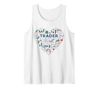 Trader Heart Me Encanta el Comercio de criptomonedas Los Comerciantes de criptomonedas Camiseta sin Mangas