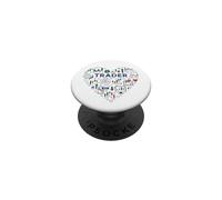 Trader Heart Me Encanta el Comercio de criptomonedas Los Comerciantes de criptomonedas PopSockets PopGrip Adhesivo