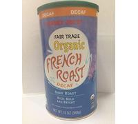 Trader Joe's Orgánico francés tostado oscuro descafeinado de frijol entero descafeinado lata de 13 onzas negrita