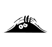 tradercat Pegatinas de Vinilo, Pegatinas de Coche, Diseño de Monstruo Negro, Efecto 3D, Decoración Exterior, para Maletero, Espejo, Faro o Parachoques