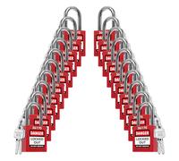 TRADESAFE Candados de seguridad con llave roja, paquete de 20, cerraduras Loto compatibles con OSHA, para estaciones de bloqueo de etiquetado