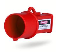 TRADESAFE Cubierta de bloqueo de enchufe impermeable, 1-3/5 pulgadas de diámetro, apertura de bloqueo de enchufe, evita el acceso a los enchufes, ideal para procedimientos de bloqueo eléctrico