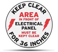 TRADESAFE Industrial Floor Warning Signs Keep Clear Electrical Panel - 17 Diameter