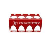 Tradetidy Soporte para latas de aerosol/aerosol, ideal para furgonetas, garajes, talleres, hecho de acero (rojo)