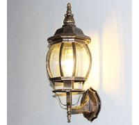 Tradición Balcón Linterna de Pared Exterior Luz Vidrio Impermeable Decoración de Pared Exterior Iluminación Estilo Europeo Jardín Retro
