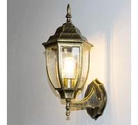 Tradición Balcón Linterna de Pared Exterior Luz Vidrio Impermeable Decoración de Pared Exterior Iluminación Estilo Europeo Jardín Retro