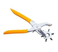 Tradineur - Alicate sacabocados de hierro y mango de goma pinza de uso sencillo ideal para uso profesional y particular, 20 cm