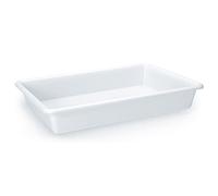 Tradineur - Bandeja frigorífica de Almacenamiento, plástico, Reutilizable, Servir Comida, Aperitivos, Fabricado en España - 13 litros - 54 x 39,5 x 8,5 cm - Blanco