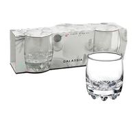 Tradineur - Caja de 3 Vasos Modelo Galassia - Capacidad: 300 ml - Fabricado en Vidrio Resistente - Apto para lavavajillas - Tamaño aprox: Ø 8 x 9 cm - 3 Uds Totales