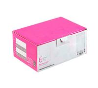 Tradineur - Caja de 6 Vasos Modelo Liberty - 29,5 cl - Fabricado en Vidrio Resistente - Apto para lavavajillas - 6 Uds Totales