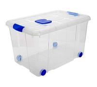 Tradineur - Caja de Almacenamiento - Fabricado en plástico - Contenedor para almacenar juguetes, Libros, ropa, mantas - N.º 4 - 35,7 x 59 x 40,5 cm - 55 Litros