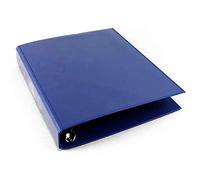 Tradineur - Carpeta A-Z y 4 anillas metálicas - Formato A4 - Fabricado en cartón - 32 x 26 cm - Ideal para el trabajo o instituto - Color Azul