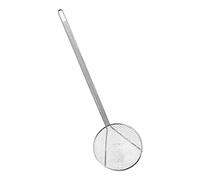 Tradineur - Espumadera de acero inoxidable 41 x 12 cm, paleta de cocina con malla metálica para patatas fritas con agujero para colgar, apta para lavavajillas