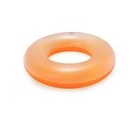 Tradineur - Flotador Hinchable diseño neón, Vinilo Resistente, válvula de Seguridad, para Mayores de 10 años. Color Surtido. 91 cm diámetro.