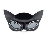 Tradineur - Gafas de gata negra para jóvenes y adultos, complementos de disfraces para carnaval, halloween u otras celebraciones. - 11 x 20 cm