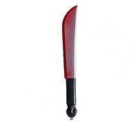 Tradineur - Machete con calavera - Apto para jóvenes y adulto - Complemento para disfraces en carnaval, Halloween u otras celebraciones. - 41 cm de longitud - Color Negro