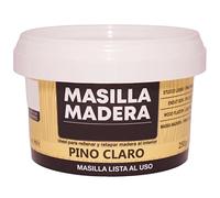Tradineur - Masilla de relleno para madera, pasta para tapar grietas, lista para usar, reparación de fisuras, agujeros en muebles, uso interior, calidad profesional (Pino claro, 250 g)