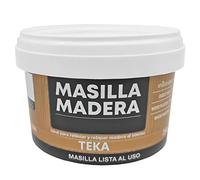 Tradineur - Masilla de relleno, pasta tapagrietas para madera, lista para usar, reparación de fisuras, agujeros en muebles, uso interior, calidad profesional (Teka, 250 g)