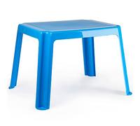 Tradineur - Mesa Auxiliar de Polipropileno, mesita Baja para niños, Estructura sólida, Interior y Exterior, salón, jardín (Azul, 54 x 65 x 42 cm)