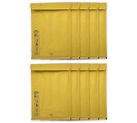Tradineur - Pack de 10 sobres acolchados de burbujas - N.º 17 - Fabricados en papel - Ideal para sus envíos con total seguridad - 35 x 26 cm - Color Marrón