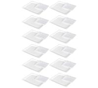 Tradineur - Pack de 12 bandejas y blondas rectangulares - Fabricación de cartón Que Incluyen blondas caladas 100% reciclables - Apto para Uso alimentario - 31 x 38 cm - Color Blanco