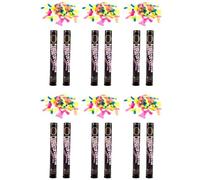 Tradineur - Pack de 12 cañones de Confeti de Aire comprimido, Popper, Cracker de Confetti, cumpleaños, Bodas, Fiestas, Celebraciones (Fluorescente - 40 cm)