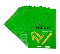 Tradineur - Pack de 12 talonarios de pedidos con hojas autocopiativas, bloc, libreta para propuestas de pedido, presupuestos, negocios, tiendas - 20,7 x 14,5 cm