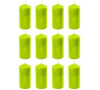 Tradineur - Pack de 12 Velas Bloque con Aroma a Hierba de limón, velón Taco de Cera perfumada, Larga duración: 36 Horas, aromaterapia, decoración del hogar (Lemongrass, 11,8 x 5,6 cm)