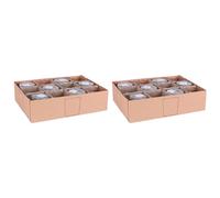 Tradineur - Pack de 2 Cajas de 12 Vasos Modelo Bodega - Capacidad: 360 ml - Fabricado en Vidrio Resistente - Apto para lavavajillas - Tamaño Aprox: Ø 8,8 x 9 cm - 24 Uds Totales
