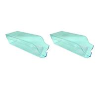 Tradineur - Pack de 2 Cajones organizadores para Latas - Fabricado en Polipropileno - Apto para Lavavajillas y Uso alimentario - 10 x 12,5 x 34 cm - Transparente