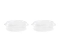 Tradineur - Pack de 2 Fiambreras para Tortillas - Fabricado en plástico - Capacidad de 3 litros - Apto para microondas y lavavajillas - 8,5 x 30 x 27,5 cm