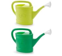 Tradineur - Pack de 2 Regaderas de plástico - Capacidad 2 litros - Utensilios de jardinería, riego, casa, balcón, terraza - Color Aleatorio