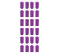 Tradineur - Pack de 24 velas bloque con aroma, velón taco de cera perfumada, larga duración: 36 horas, aromaterapia, decoración del hogar (Lavanda - 11,8 x 5,6 cm)