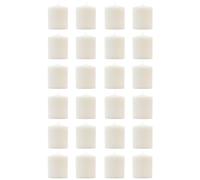 Tradineur - Pack de 24 velas taco con aroma a coco, velón de cera perfumada, larga duración: 24 horas, aromaterapia, decoración del hogar (Blanco, Coco, 7 x 5,6 cm)