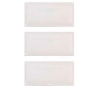 Tradineur - Pack de 3 bandejas rectangulares de cerámica, Elegantes, vajilla de Cocina, aptas para lavavajillas (Color Marfil - 30 x 20 cm)