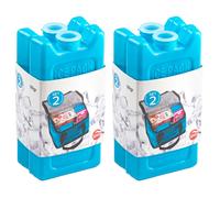 Tradineur - Pack de 4 Acumuladores de Frío N.º 2 - 90 G - Fabricado en Plástico - Ideal para mantener la temperatura en tu nevera portátil - 11 x 5,5 x 3 cm