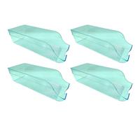 Tradineur - Pack de 4 Cajones organizadores para Latas - Fabricado en Polipropileno - Apto para Lavavajillas y Uso alimentario - 10 x 12,5 x 34 cm - Transparente