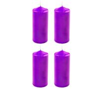 Tradineur - Pack de 4 Velas Taco con Aroma a Lavanda, velón de Cera perfumada, Larga duración: 25 Horas, aromaterapia, decoración del hogar (Lila, Lavanda SPA, 10,5 x 4,5 cm)