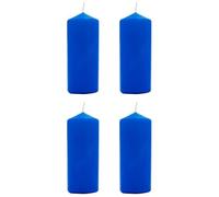 Tradineur - Pack de 4 Velas Taco con Aroma a mar, velón de Cera perfumada, Larga duración: 25 Horas, aromaterapia, decoración del hogar (Azul - Frescor Marino - 10,5 x 4,5 cm)