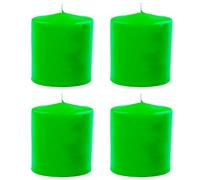 Tradineur - Pack de 4 velas taco con aroma a sandía, velón de cera perfumada, larga duración: 24 horas, aromaterapia, decoración del hogar (Verde, Sorbete de Sandía, 7 x 5,6 cm)