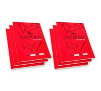 Tradineur - Pack de 6 Bloc de facturas - Formato A6 - Registro de Venta, Gastos, inversión y factura recibidas - Ideal para la gestión de la Tienda - 15 x 11 cm