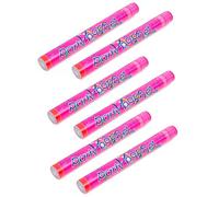 Tradineur - Pack de 6 cañones de confeti multicolor de aire comprimido, popper, cracker de confetti de colores, cumpleaños, bodas, fiestas, celebraciones, 60 cm, modelo aleatorio