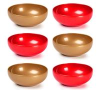 Tradineur - Pack de 6 Cuencos de plástico, Boles, tazones Reutilizables y reciclables, Aptos para Uso alimentario y microondas, Fabricados en España (Color Surtido - Ø 16 cm - 800 ml)