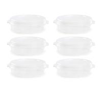 Tradineur - Pack de 6 Fiambreras para Tortillas - Fabricado en plástico - Capacidad de 3 litros - Apto para microondas y lavavajillas - 8,5 x 30 x 27,5 cm