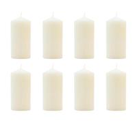 Tradineur - Pack de 8 Velas Bloque con Aroma, velón Taco de Cera perfumada, Larga duración: 36 Horas, aromaterapia, decoración del hogar (Coco - 11,8 x 5,6 cm)
