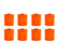 Tradineur - Pack de 8 velas taco con aroma a frutas tropicales, velón de cera perfumada, larga duración: 24 horas, aromaterapia, decoración del hogar (Naranja - Tropical Fruits - 7 x 5,6 cm)